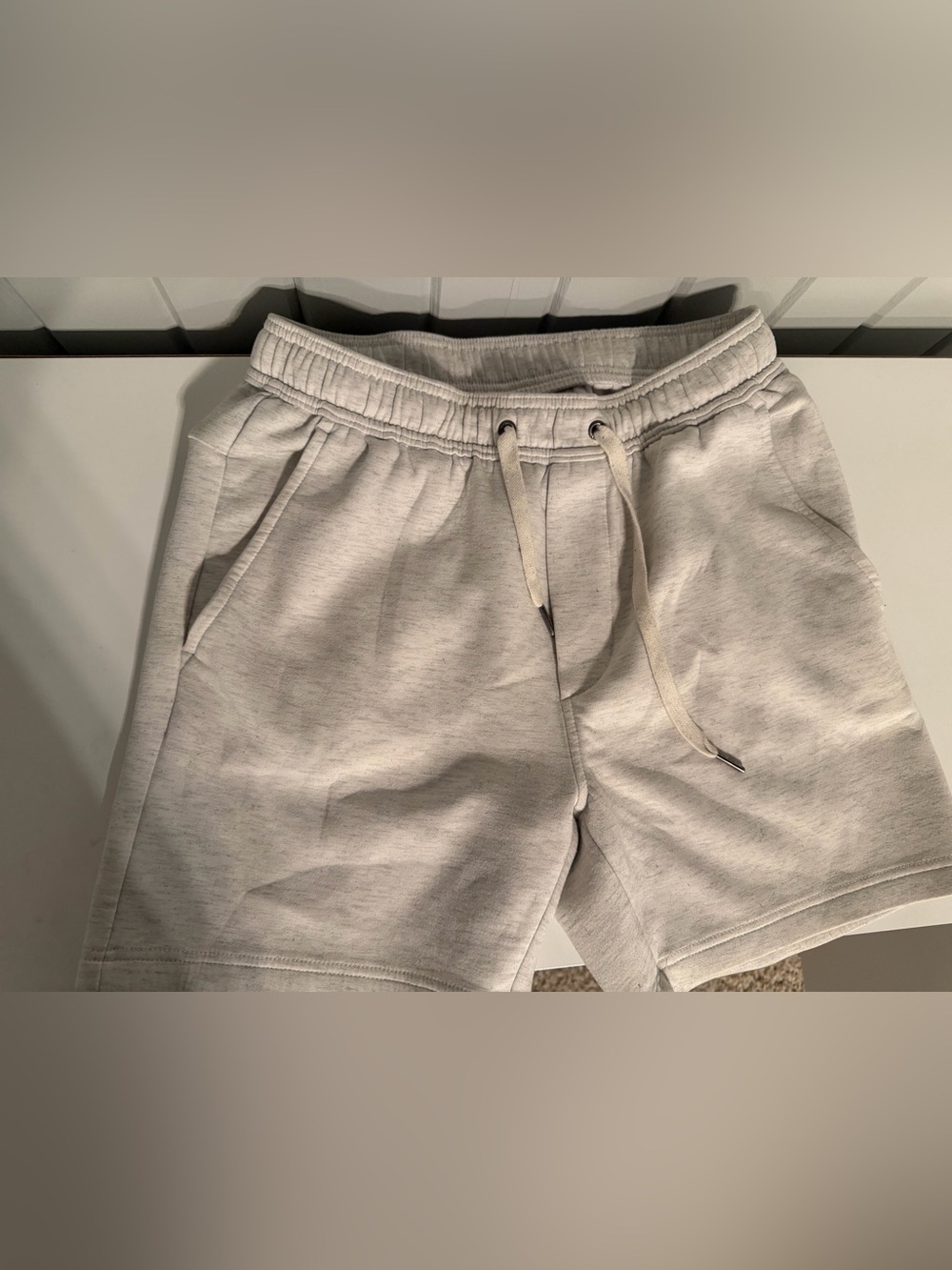 American Eagle Outfitters Light Gray Drawstring Athletic Shorts